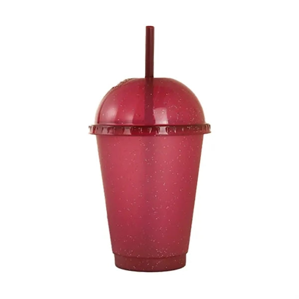 16Oz Sparkling Glitter Cups With Dome Lids