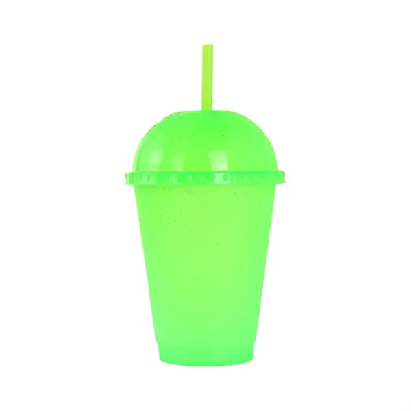 16Oz Sparkling Glitter Cups With Dome Lids