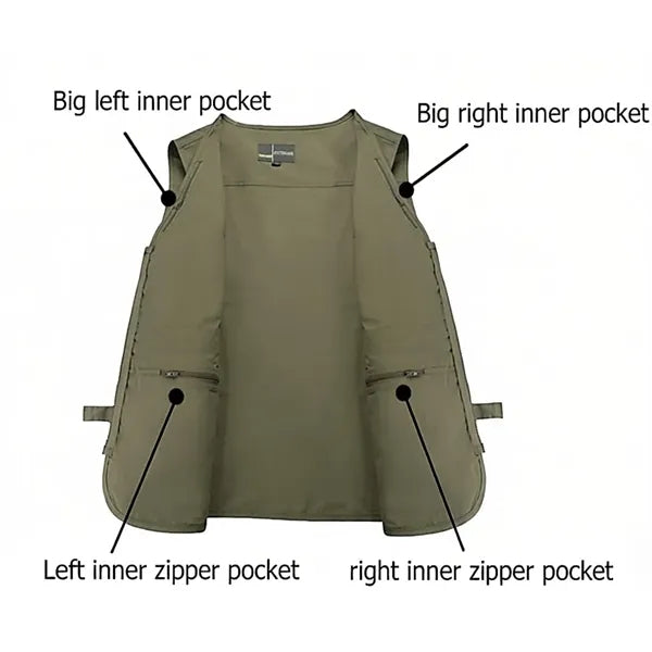 Unisex Fishing Utility Shooting Safari Travel Vest