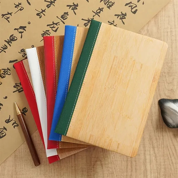 A5 Bamboo Pattern PU Leather Notebook