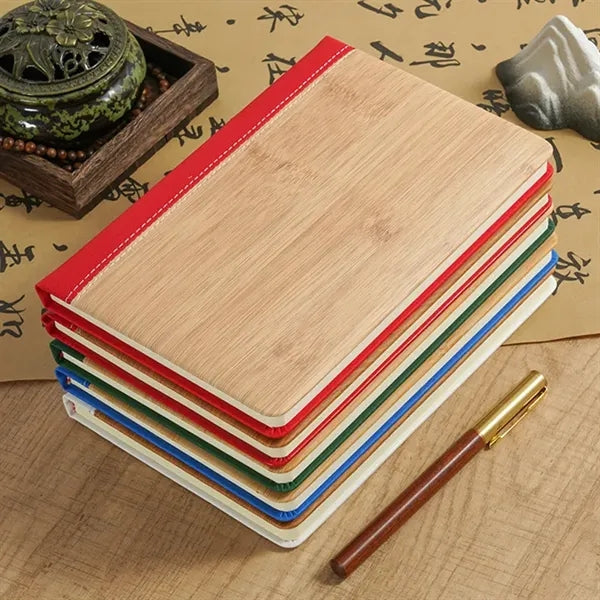 A5 Bamboo Pattern PU Leather Notebook