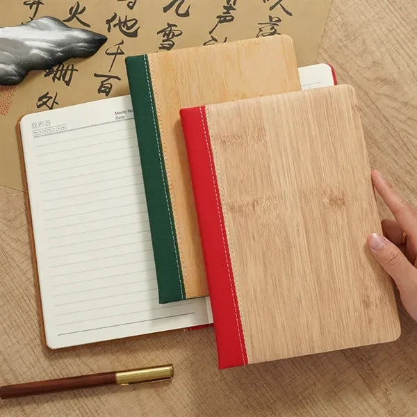 A5 Bamboo Pattern PU Leather Notebook