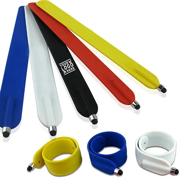 3-in-1 Flexible Silicone Slap Bracelet Stylus Pen