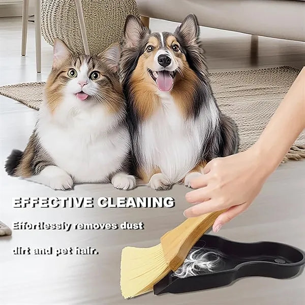 Solid Wood Handle Desktop Cleaning Brush Set