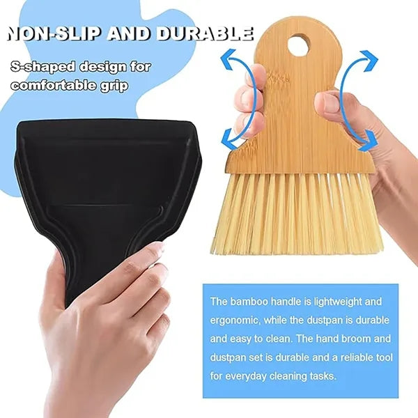 Solid Wood Handle Desktop Cleaning Brush Set