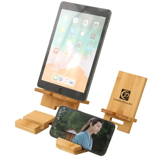 Bamboo Cellphone Holder Desk Wooden Phone Stand