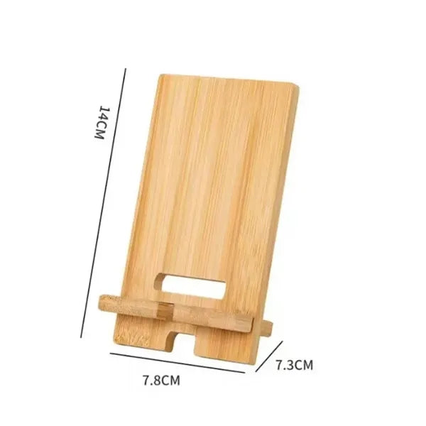 Bamboo Cellphone Holder Desk Wooden Phone Stand