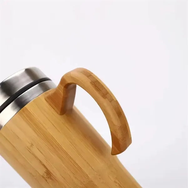 Eco Bamboo Insulated Travel Mug With Leakproof Lid
