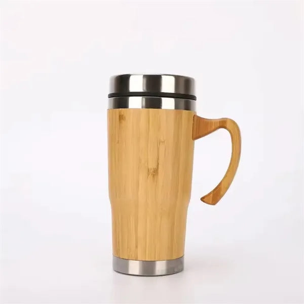 Eco Bamboo Insulated Travel Mug With Leakproof Lid