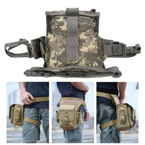 Tactical Drop Leg Bag Multi Compartment Outdoor Waist Pack