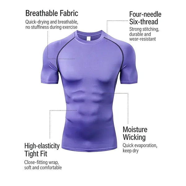 Men's Summer Compression Fit Sport T-Shirt