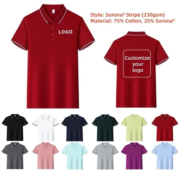 230g Sorona Striped Polo Shirt