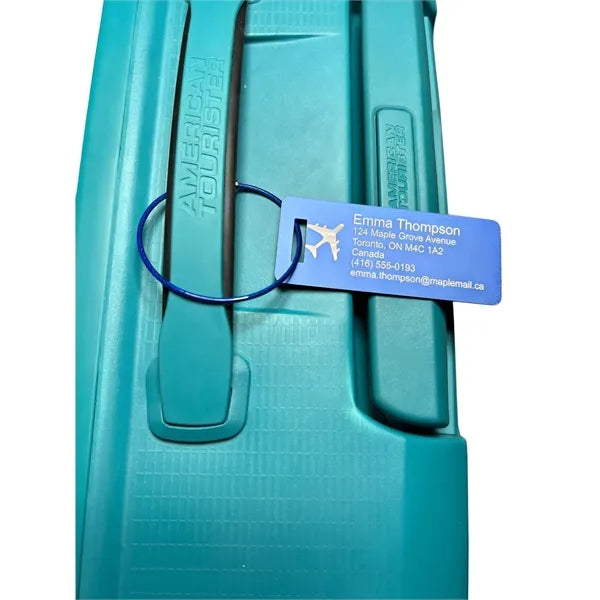 Laser Engraved Aluminum Luggage Tag