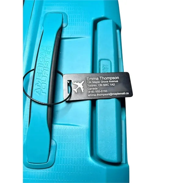 Laser Engraved Aluminum Luggage Tag