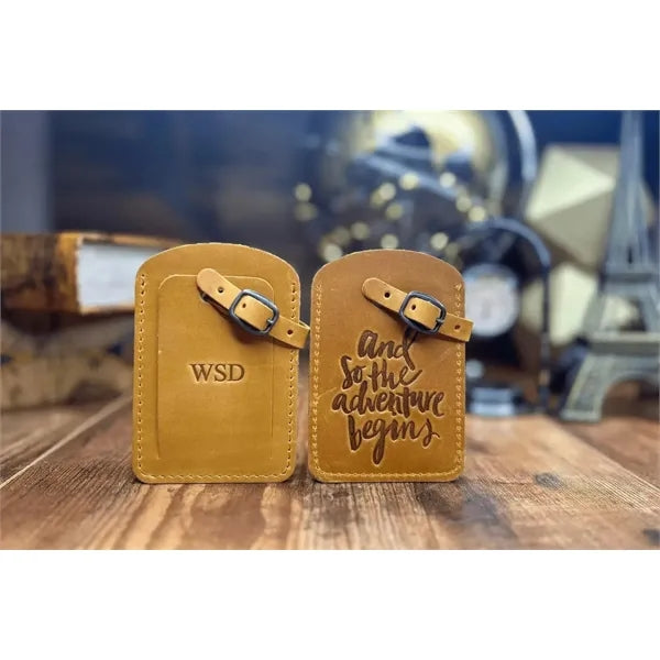 Full grain Crazy Horse leather Luggage Tag