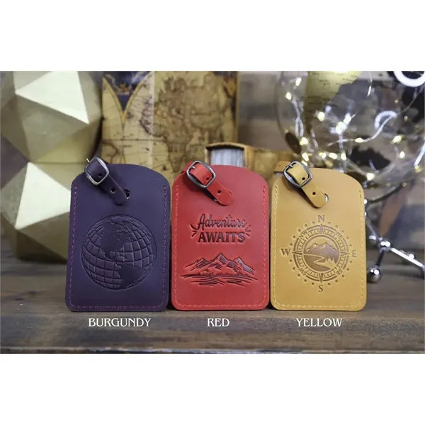 Full grain Crazy Horse leather Luggage Tag