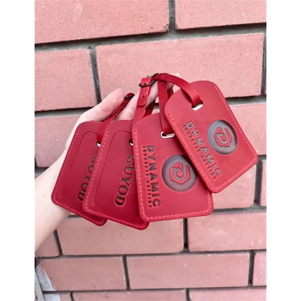 Full grain Crazy Horse leather Luggage Tag