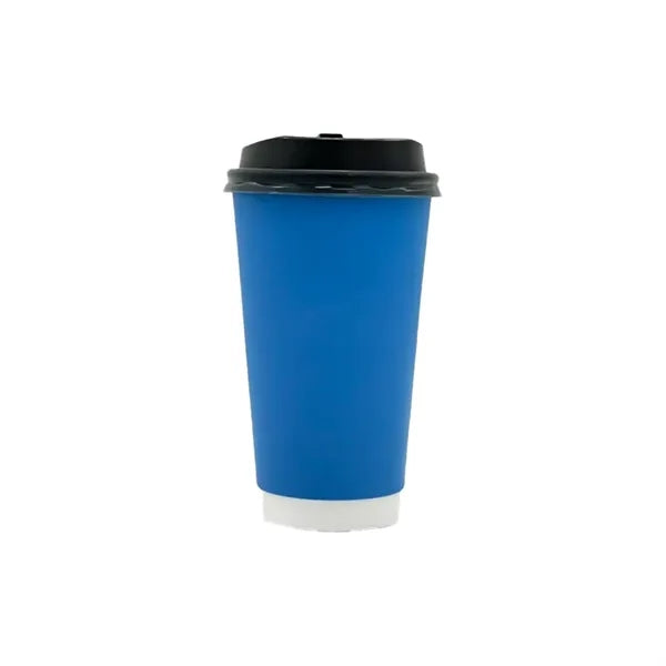 16oz Insulated Ripple Wall Coffee Cups with Lids