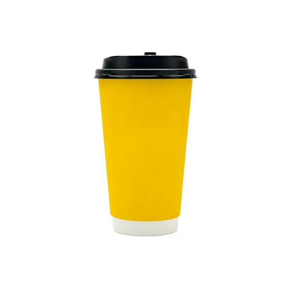 16oz Insulated Ripple Wall Coffee Cups with Lids