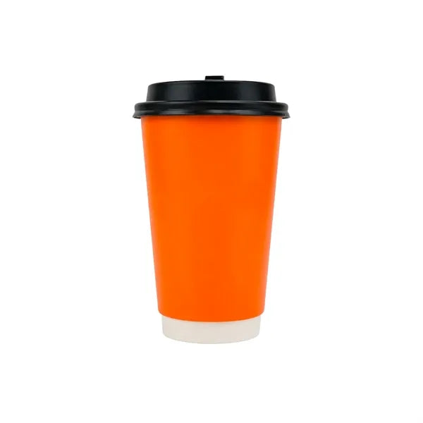 16oz Insulated Ripple Wall Coffee Cups with Lids