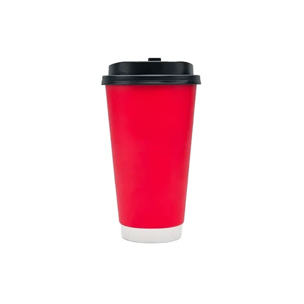 16oz Insulated Ripple Wall Coffee Cups with Lids