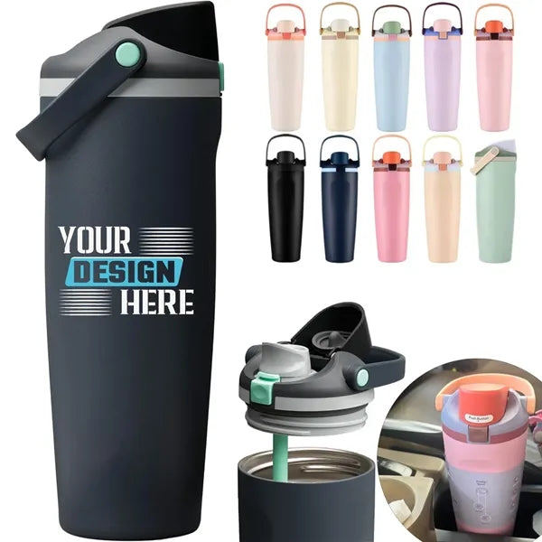 30oz Insulated Stainless Steel Water Bottle With Straw