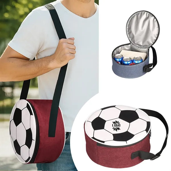 Round Soccer Ball Insulated Cooler Bag