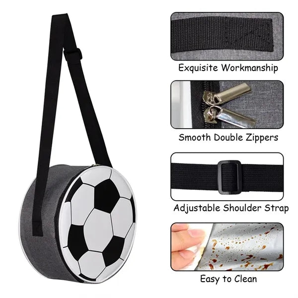 Round Soccer Ball Insulated Cooler Bag