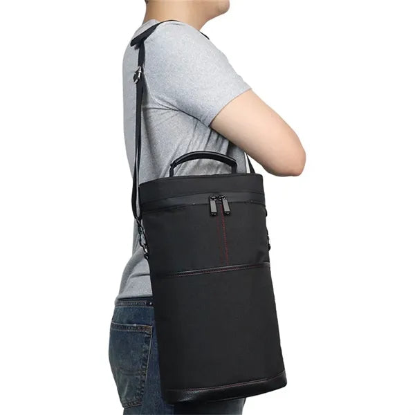 Insulated 2 Bottle Wine Tote Bag for Picnic Travel Beach