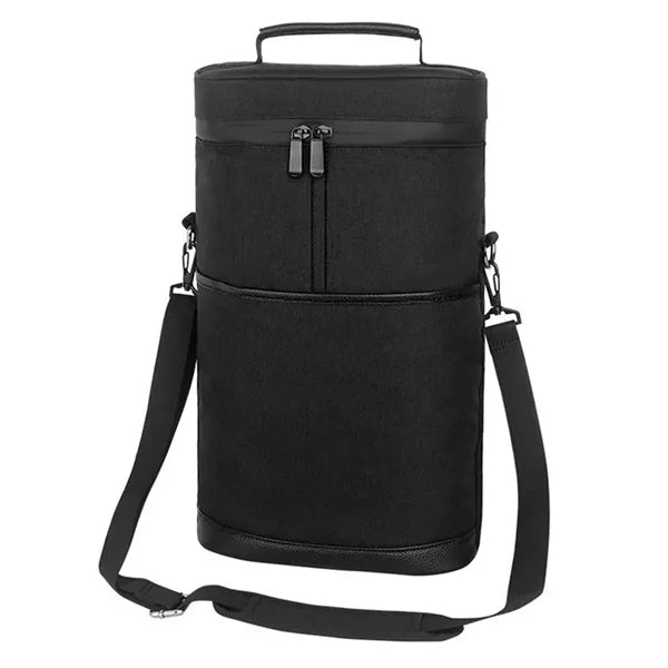 Insulated 2 Bottle Wine Tote Bag for Picnic Travel Beach