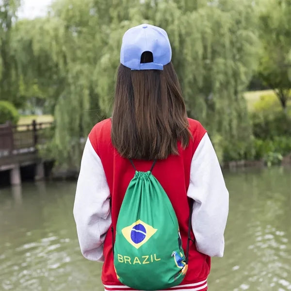 Polyester World Cup Drawstring Backpack