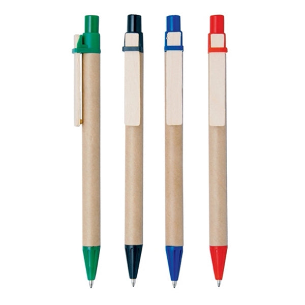 Paper Ballpoint Pen with Wooden Clip