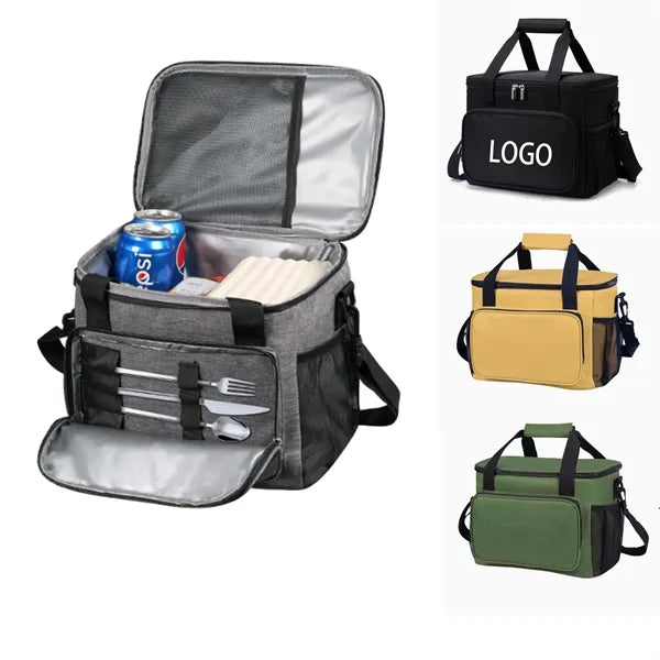 Large Lunch Bag With Cutlery Storage Buckle
