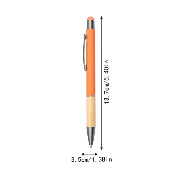 Plastic Wood Click Pen with Built-in NFC