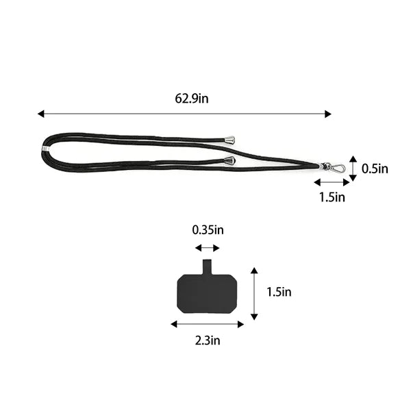 Nylon Universal Phone Case Lanyard With Spacer