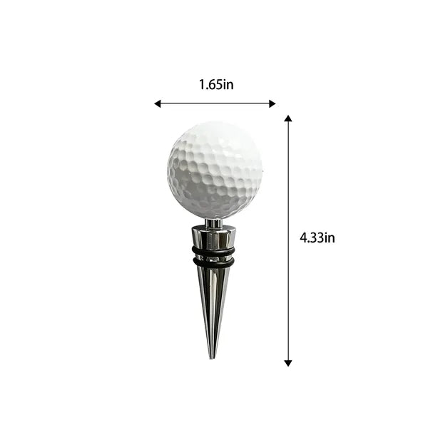 Spherical Alloy And Rubber Wine Bottle Stopper Gift