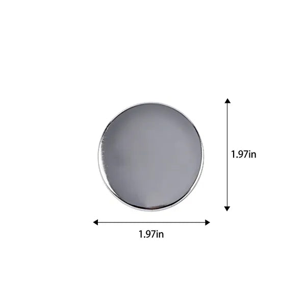2" Round Custom Tin Button With Pin Back