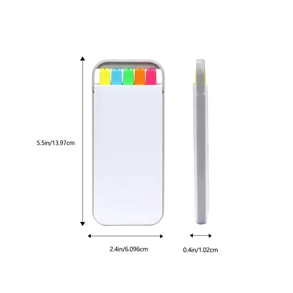5-Color Highlighter Set In Case With Chisel Tips