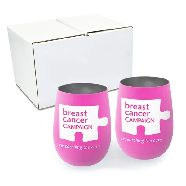 12 oz. Recycled Stainless Wine Glass - Gift Set