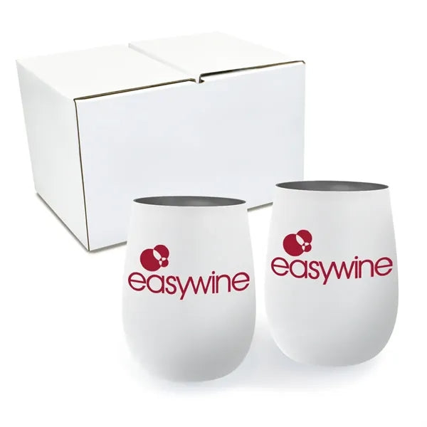 12 oz. Recycled Stainless Wine Glass - Gift Set