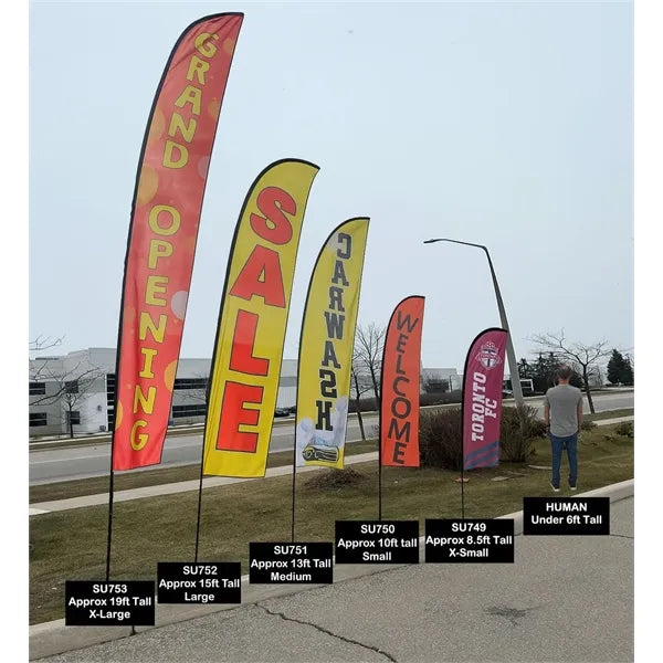 48 Hr Quick Ship - 13' Medium Feather Flag Kit One Side