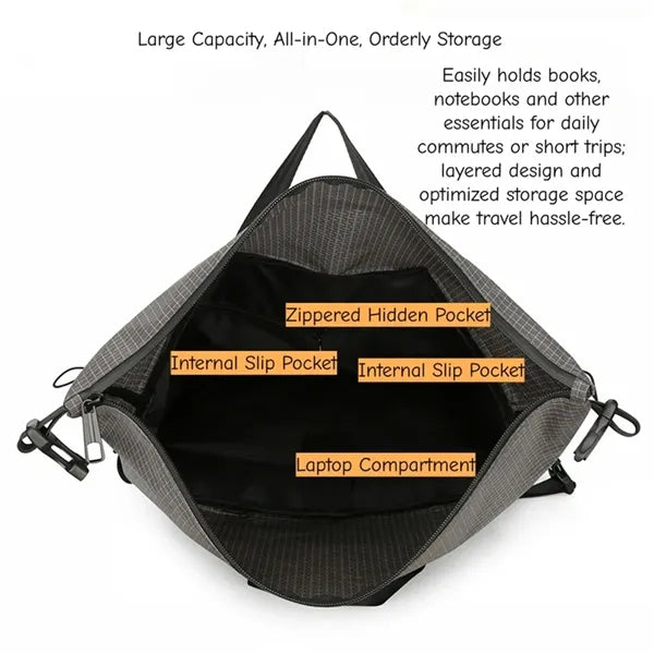 Roll Top Travel Backpack with Laptop Compartment Daily Use