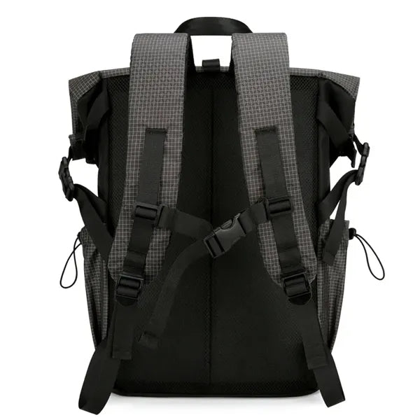 Roll Top Travel Backpack with Laptop Compartment Daily Use