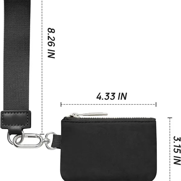 KeyChain Wallet Wristlet for Women Dual Pouch