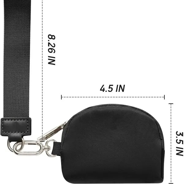 KeyChain Wallet Wristlet for Women Dual Pouch