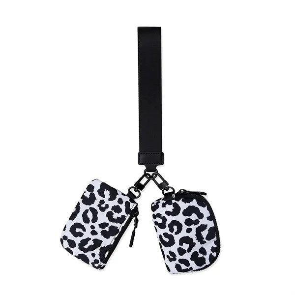 KeyChain Wallet Wristlet for Women Dual Pouch