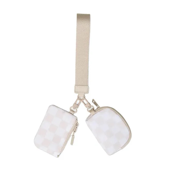 KeyChain Wallet Wristlet for Women Dual Pouch