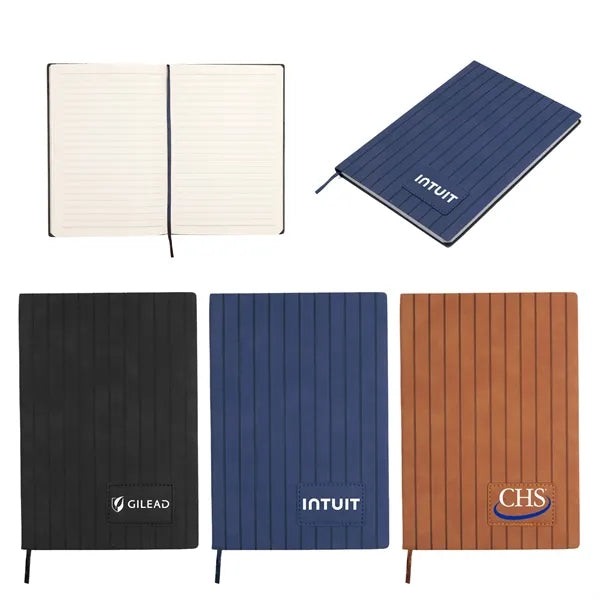 PrimeMark A5 Stripe-Embossed Journal