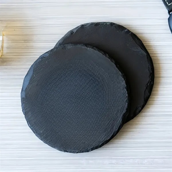 Natural Slate Stone Coaster Set Gift Home Office