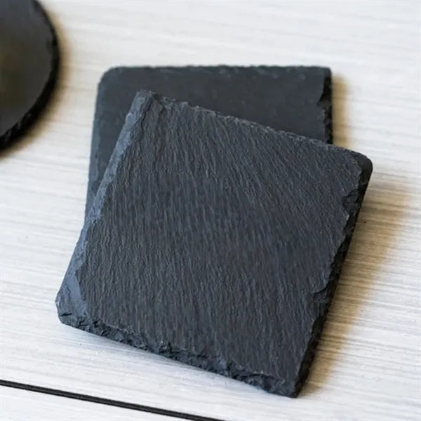 Natural Slate Stone Coaster Set Gift Home Office